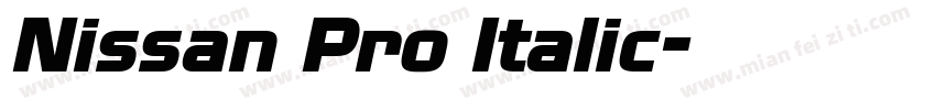 Nissan Pro Italic字体转换